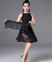 Load image into Gallery viewer, New Girl short Sleeves Standard Latin Dance Dress Children Ballroom Dance Dresses Kids Salsa Rumba Cha Cha Samba Tango Dress|Latin| - AliExpress