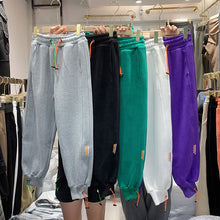 Load image into Gallery viewer, Plus velvet padded Autumn winter Fashion Women Elastic Waist 100% Cotton warm Harem Pants All matched Casual Loose Sport Pants|Pants &amp; Capris| - AliExpress
