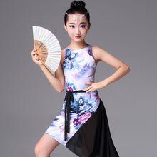 Load image into Gallery viewer, New Style Girl Latin Dress Printed Skirt Dance Performance Costume Children Latin Skirt Professional Competition Practice Dress|Latin| - AliExpress

