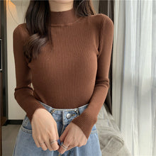 Load image into Gallery viewer, Spring Autumn Turtleneck Pullovers Sweaters Basic Women Long Sleeve Korean Slim Sweaters Casual Jumper Female Knitted Top|Pullovers| - AliExpress
