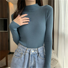 Load image into Gallery viewer, Spring Autumn Turtleneck Pullovers Sweaters Basic Women Long Sleeve Korean Slim Sweaters Casual Jumper Female Knitted Top|Pullovers| - AliExpress
