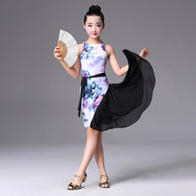 Load image into Gallery viewer, New Style Girl Latin Dress Printed Skirt Dance Performance Costume Children Latin Skirt Professional Competition Practice Dress|Latin| - AliExpress
